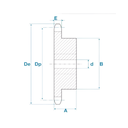 Pignon Simple pré alésée detail.png