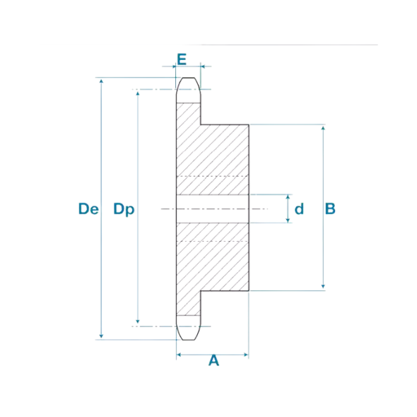 Pignon Simple pré alésée detail.png