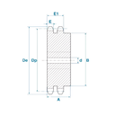 Pignon Double pré alésée detail.png