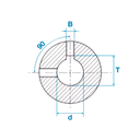 Dimension 2-Pignon simple alésé claveté.png