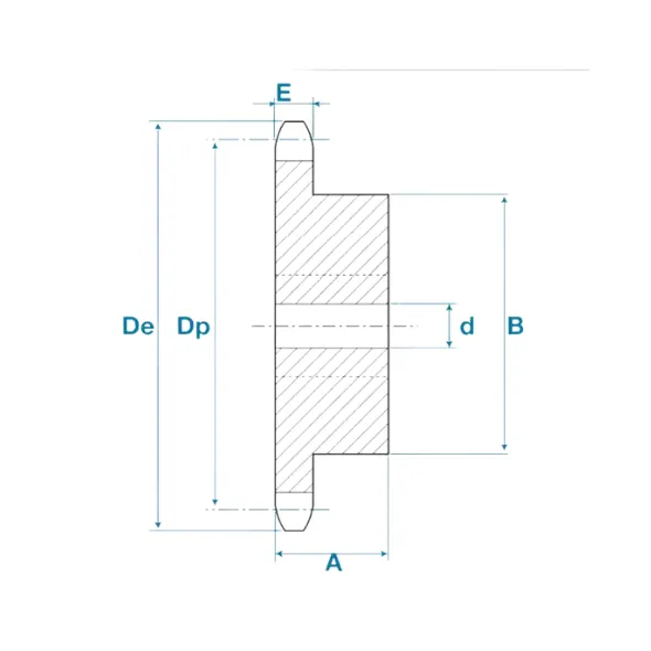 Pignon Simple pré alésée detail.webp