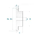 Pignon Simple pré alésée detail.webp