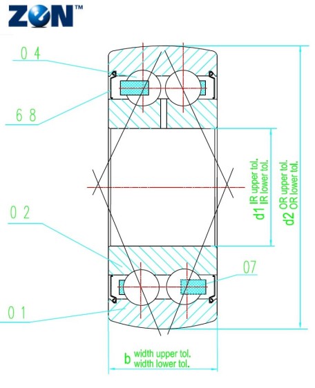 Galet de roulement LR5207-KDD ZEN - 35x80x27