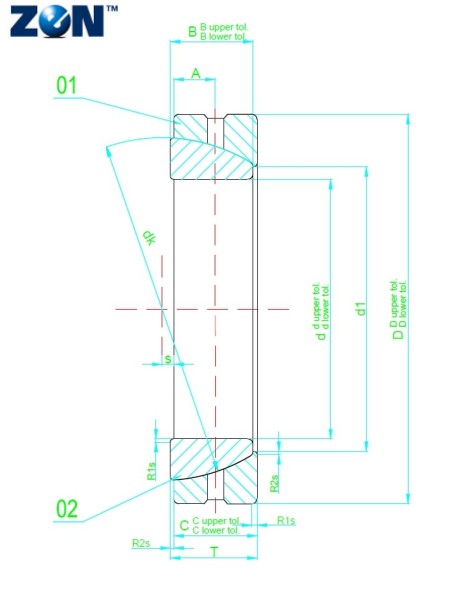 Rotules à contact oblique GE90-SX ZEN