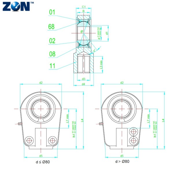 Embout à rotule GIHRK70-UK-2RS ZEN