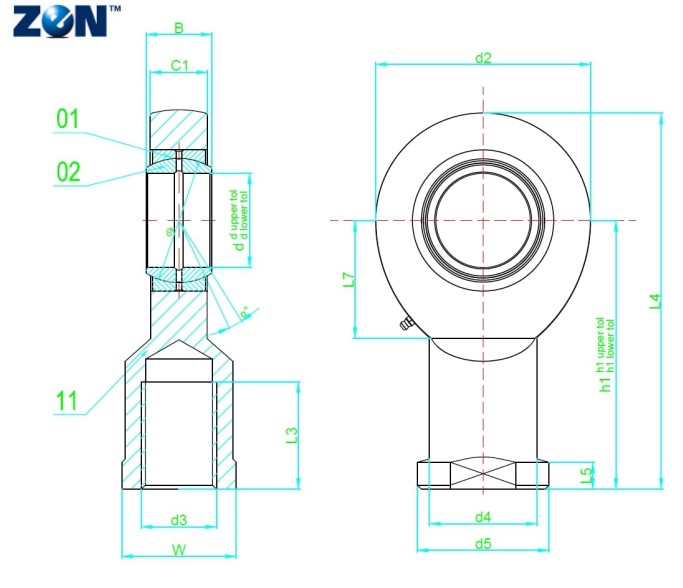 Embout à rotule GIR30-DO ZEN - 30x47x22