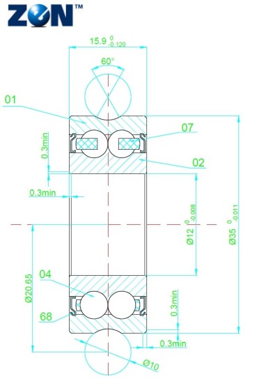 Galets LR LFR5206-25-KDD ZEN