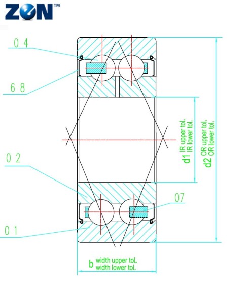 Galet de roulement LR5301-NPP ZEN - 12x42x19