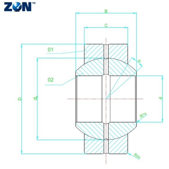 Rotule radiale GE16-ES ZEN - 16x30x14