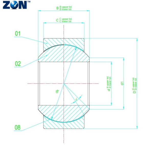 Rotule radiale GE20-PW ZEN - 20x40x25