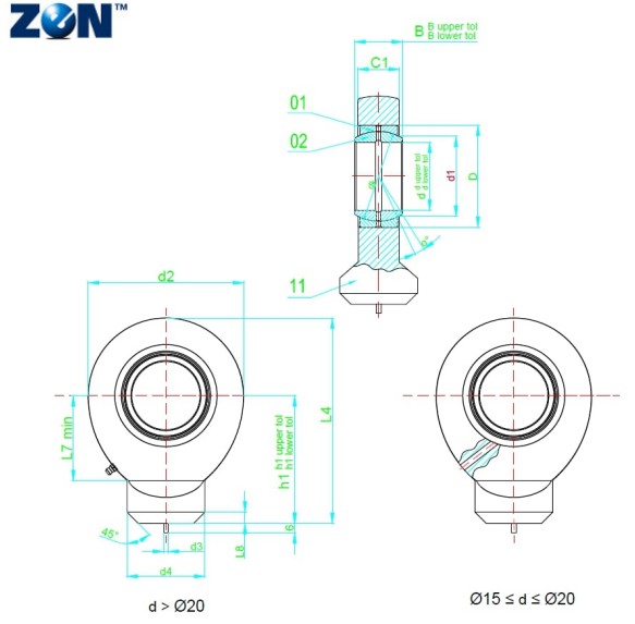 Rotule GK12-DO ZEN - 12x22x10
