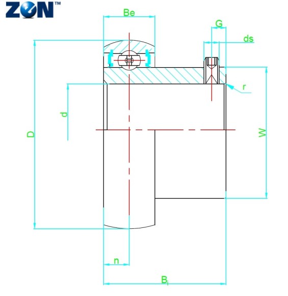 Roulement palier acier inoxydable SK005 ZEN