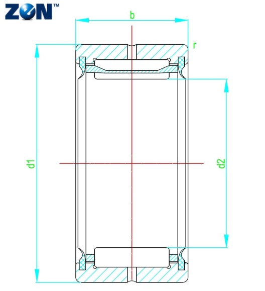Roulements à aiguilles RNA4903-2RS ZEN - 22x30x13