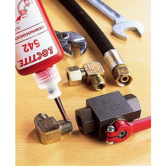 LOCTITE 542 freinfilet moyen pour filetages à pas fins jusqu’à  3/4" - Flacon de 250 ml