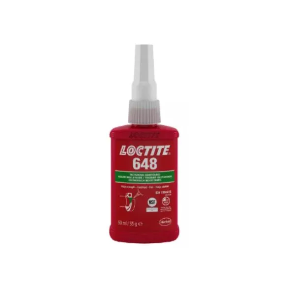 [1804416] LOCTITE 648 colle de fixation forte pour pièces cylindriques huileuses - Flacon de 50 ml