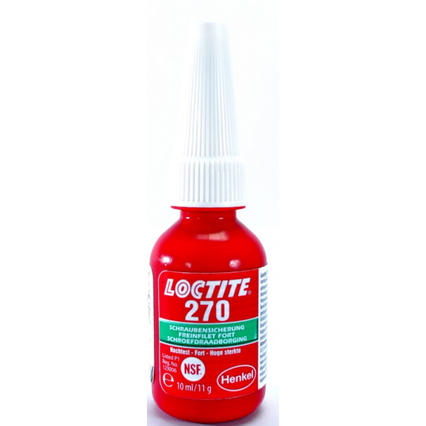 LOCTITE 270 freinfilet fort pour freinage permanent des filetages jusqu’à M20 - Flacon de 50 ml