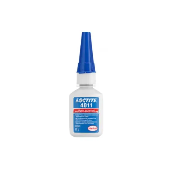 [231800] LOCTITE 4011 colle cyano pour assemblages des dispositifs médicaux sur supports poreux et absorbants - Flacon de 20 g