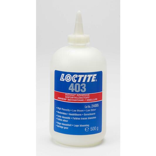 LOCTITE 403 colle cyano polyvalente pour surfaces absorbantes avec faible odeur - Flacon de 500 g