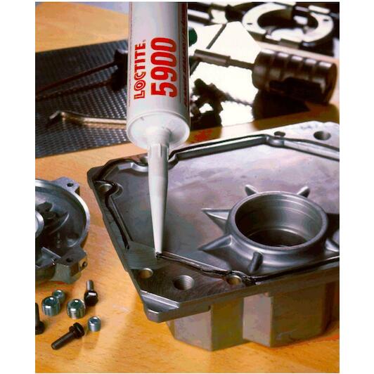 LOCTITE SI 5900 joint d'étanchéité plane en pâte noir avec jeu supérieur à 0,25mm pour métaux - Cartouche de 300ml