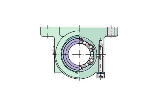 Palier à douille à billes KGBS25-PP-AS INA - 25x80x58 mm