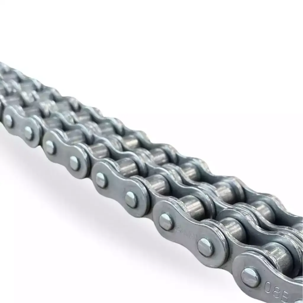 Chaine à rouleaux double à plaques droites ISO 16B-2 en acier