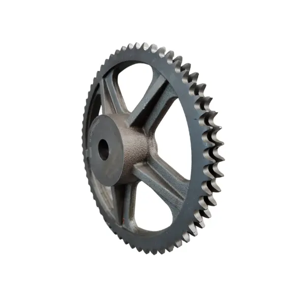 Roue fonte double ISO 10B-2 - 76 dents pré alésée