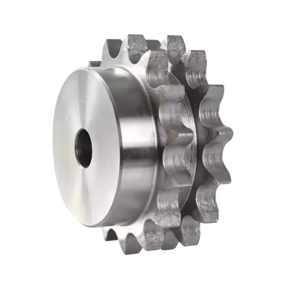 Pignon double 16B-2 - 19 dents pré alésé inox