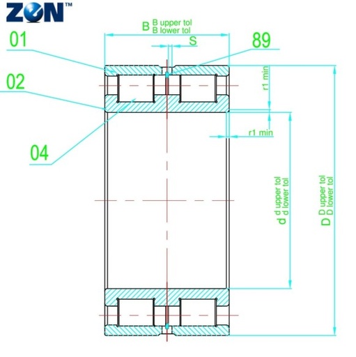 [NNCL4930V] Roulement à rouleaux cylindriques NNCL4930-V ZEN