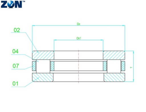 [81232-M] Butée à rouleaux cylindriques 81232-M ZEN