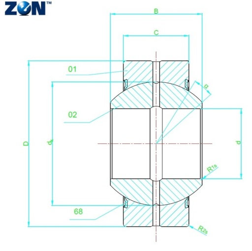 [GE40-ES-2RS] Rotule radiale GE40-ES-2RS ZEN