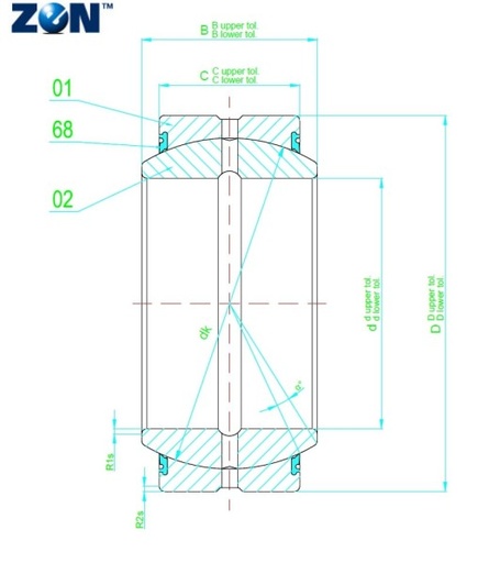[GE60-HO-2RS] Rotule radiale GE60-HO-2RS ZEN