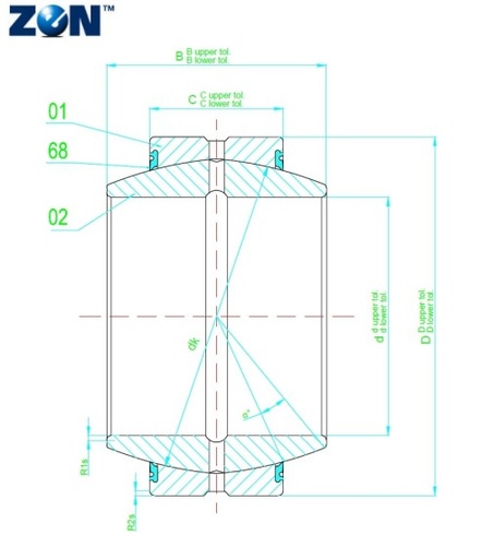 [GE70-FO-2RS] Rotule radiale GE70-FO-2RS ZEN