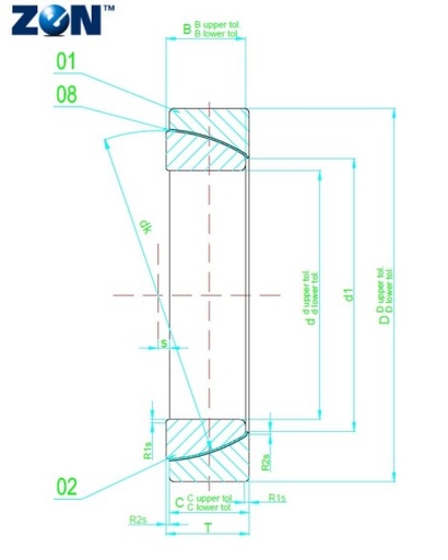 [GE90-SW] Rotules à contact oblique GE90-SW ZEN