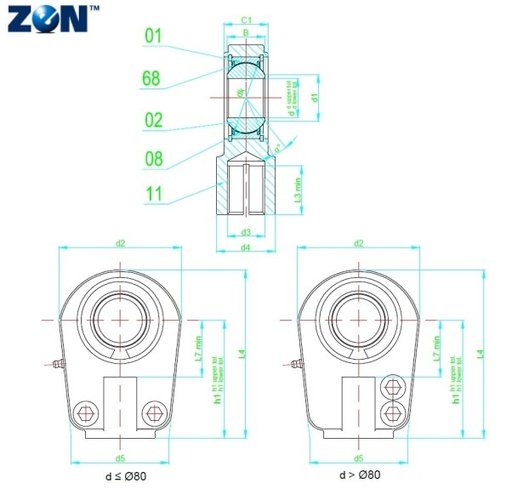 [GIHRK70-UK-2RS] Embout à rotule GIHRK70-UK-2RS ZEN