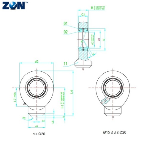 [GK70-DO] Embout à rotule GK70-DO ZEN