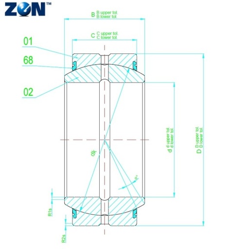 [GE17-DO-2RS] Rotules GE17-DO-2RS ZEN