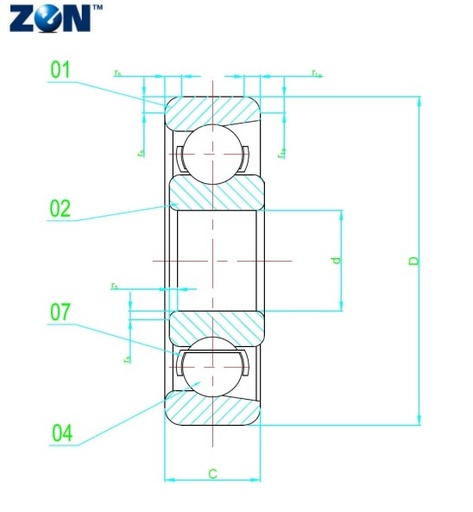 [E18] Roulement à billes magnéto E18 ZEN