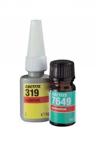 [232672] LOCTITE AA 319/LOCTITE SF 7649 - colle pour verre et métaux type rétroviseurs - Kit de 5 g et 4 ml