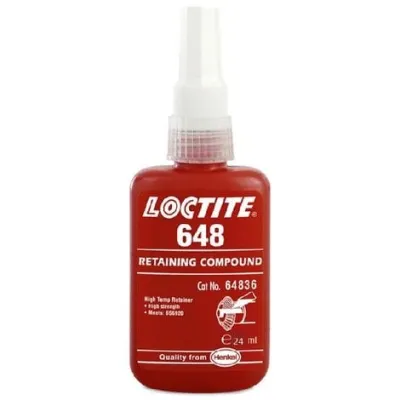 [1804413] LOCTITE 648 colle de fixation forte pour pièces cylindriques huileuses - Flacon de 24 ml
