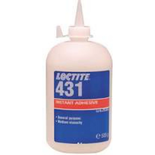 [195693] LOCTITE 431 colle cyano pour plastiques et caoutchoucs - Flacon de 500 g