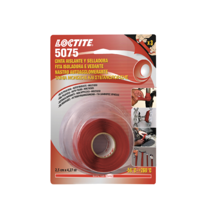 [1684617] LOCTITE SI 5075 ruban adhésif Red pour réparations temporaires - Bobibine de  4.27 m