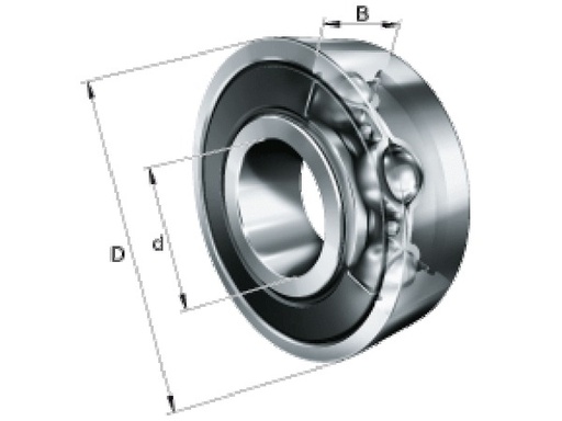 [61818-2RSR-Y] Roulement à billes 61818-2RSR-Y FAG - 90x115x13 mm