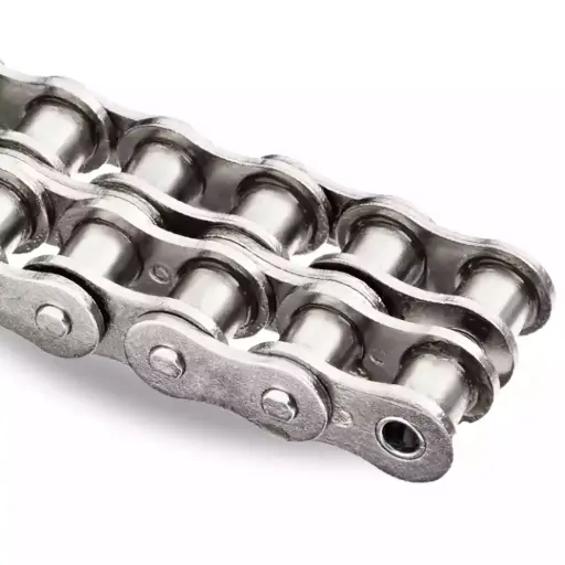 [CRD127AI] Chaine à rouleaux double ASA 40-2 en inox au mètre  